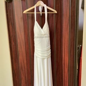 Ivory halter top wedding dress